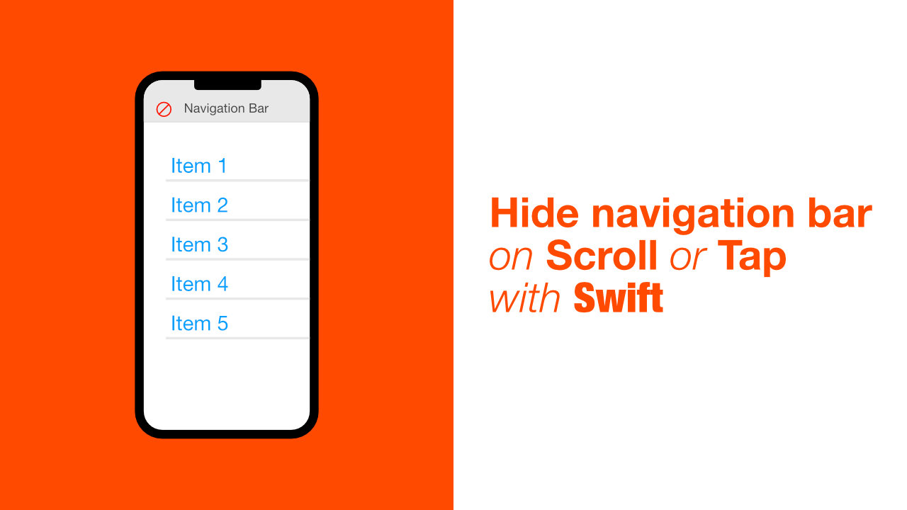 Hide navigation bar on Scroll or Tap with Swift