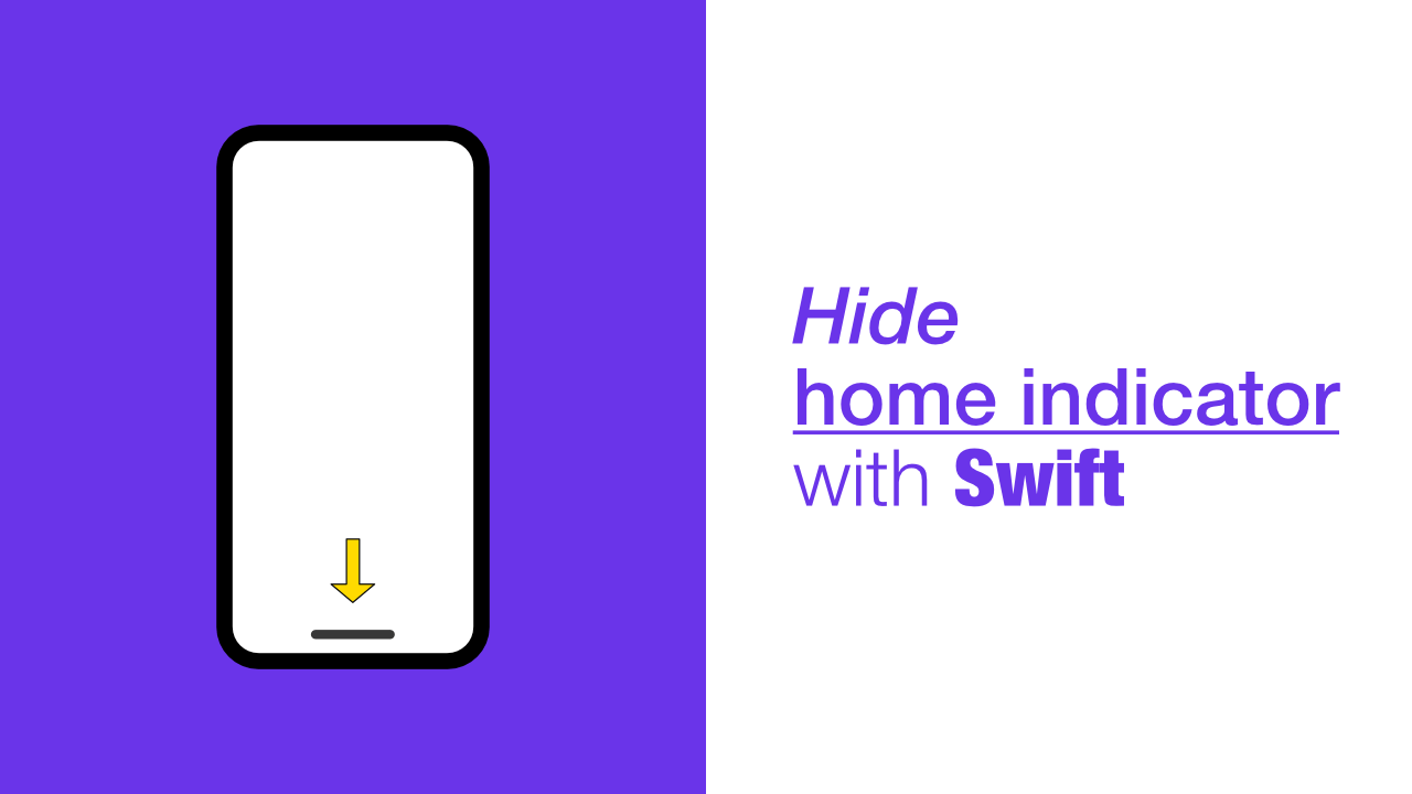 Hide home indicator with Swift