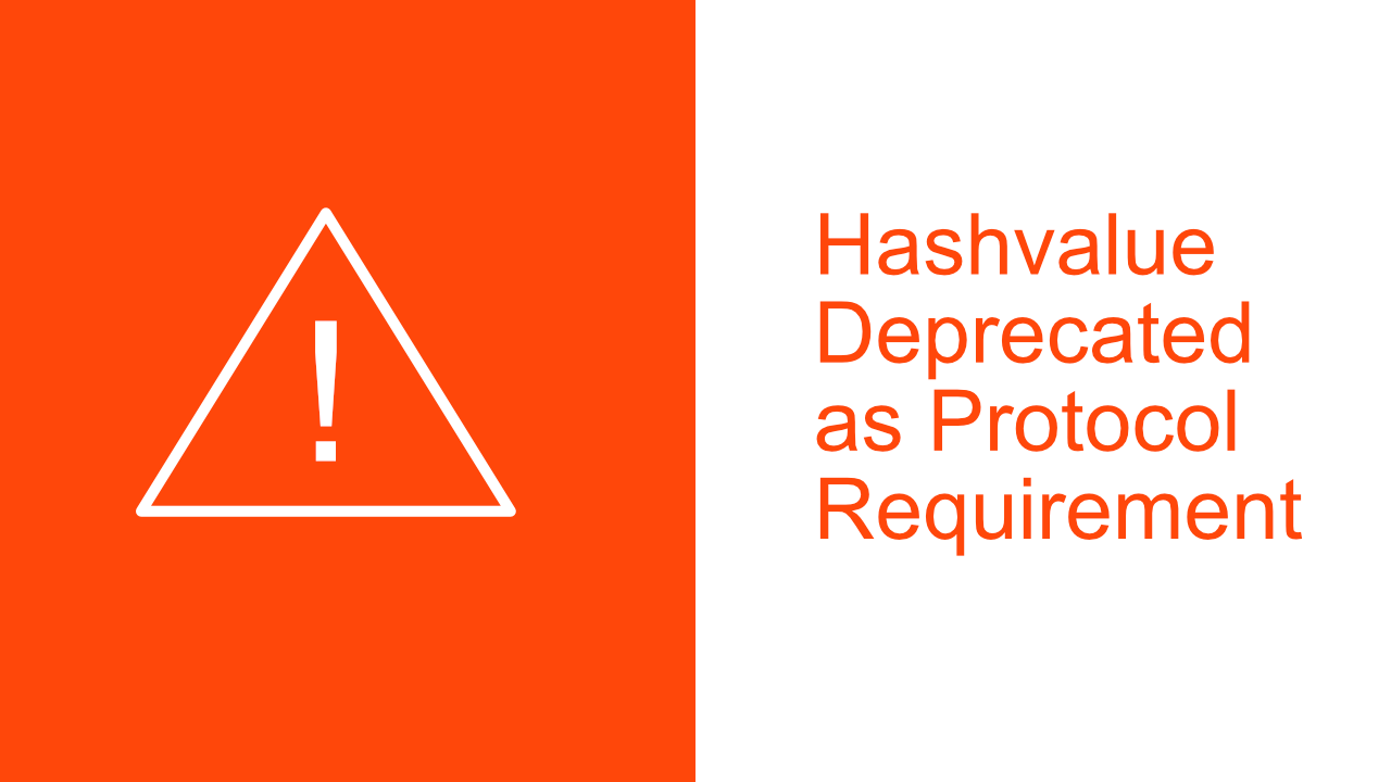 Hashvalue Deprecated as Protocol Requirement