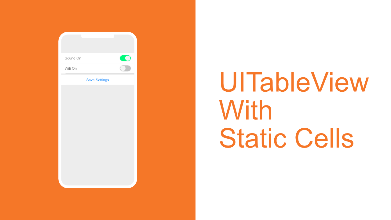 UITableView With Static Cells