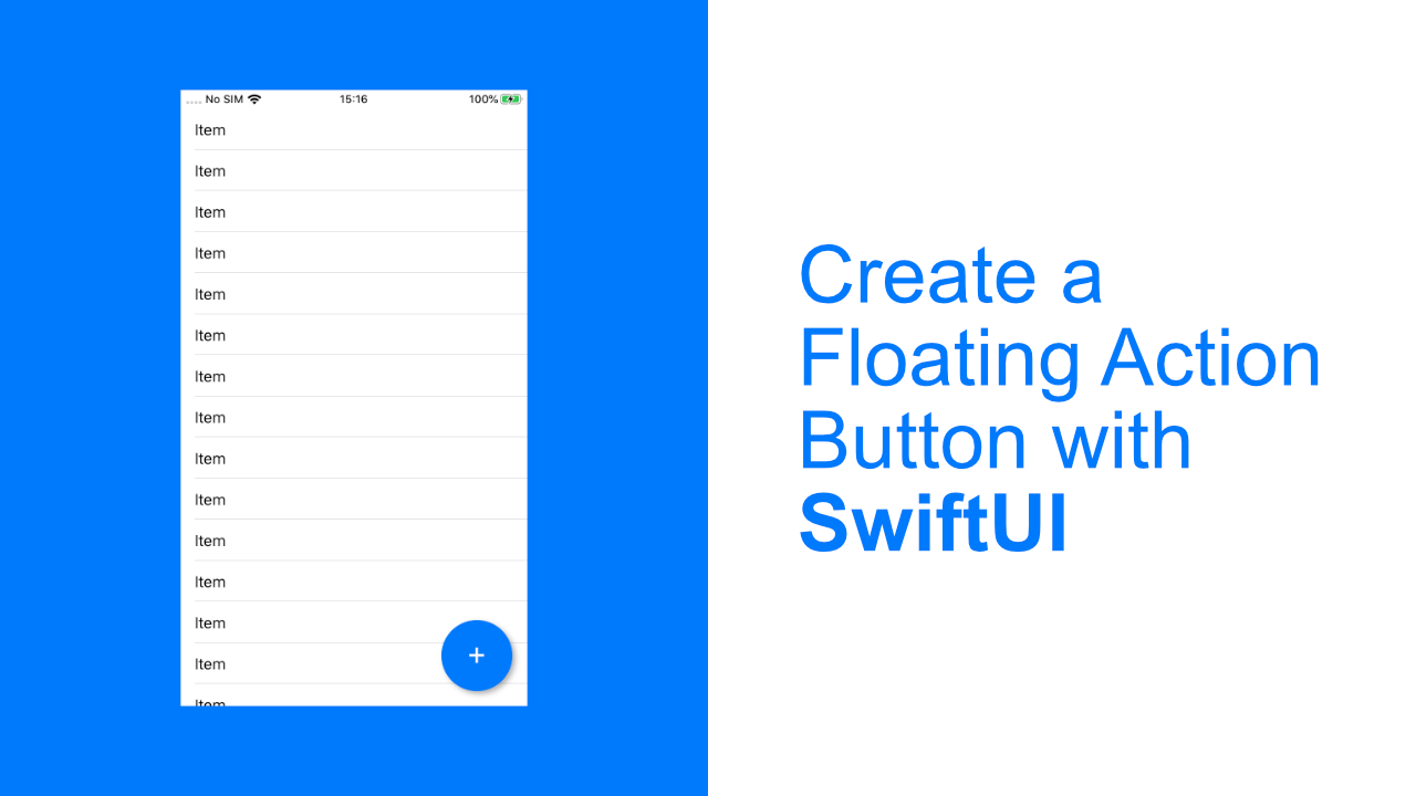 Create a Floating Action Button with SwiftUI