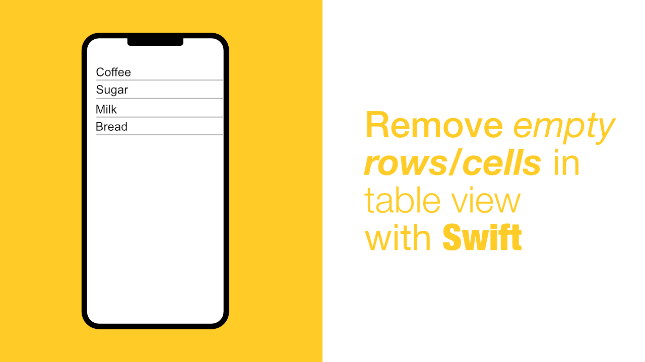 Remove empty rows/cells in table view