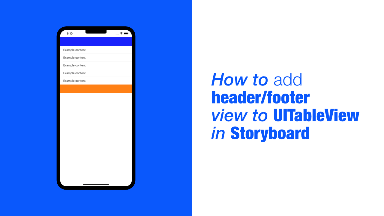 How to add header/footer view to UITableView in Storyboard