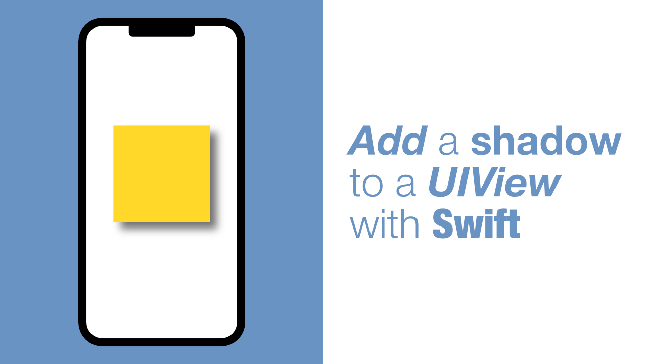 Add a shadow to a UIView with Swift