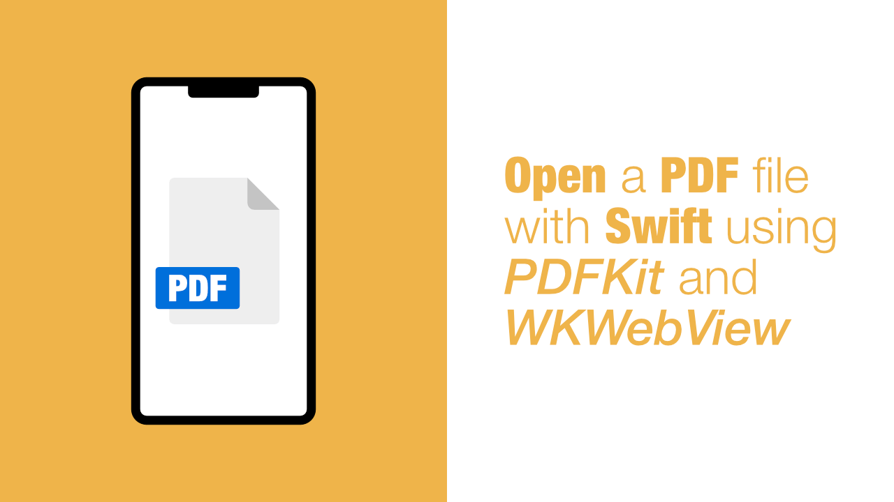 Open a PDF file with Swift(PDFKit, WKWebView)