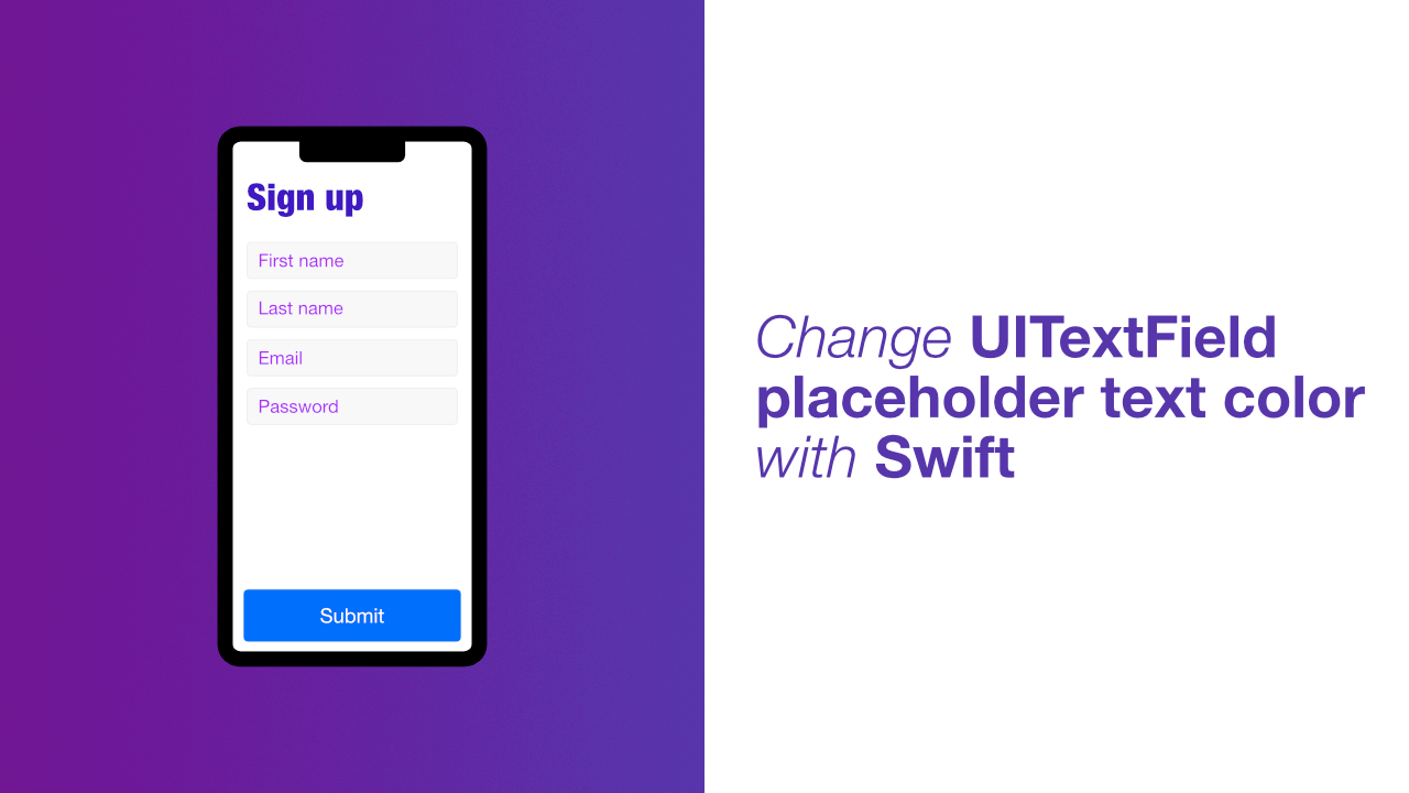 Change UITextField placeholder text color with Swift
