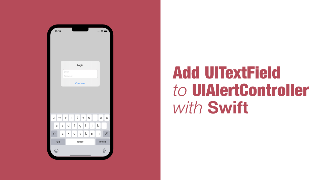 Add UITextField to UIAlertController with Swift