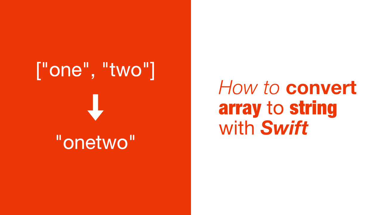 How to convert array to string with Swift