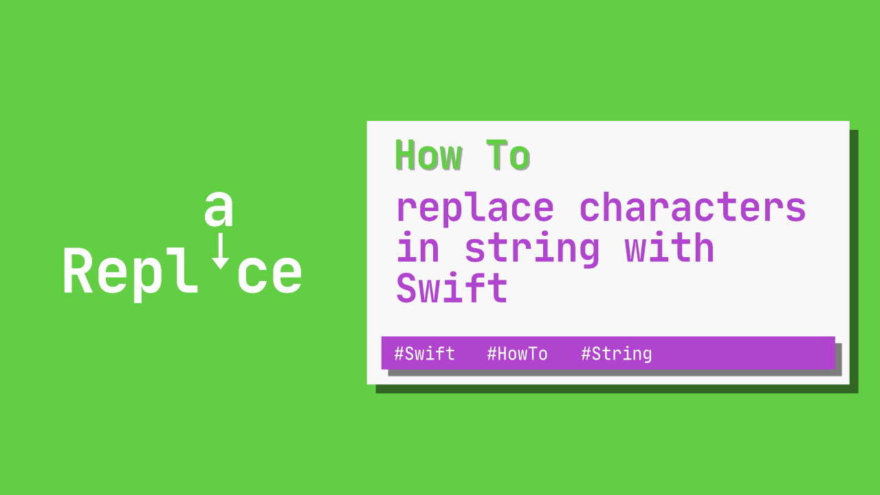 How to replace characters in string with Swift