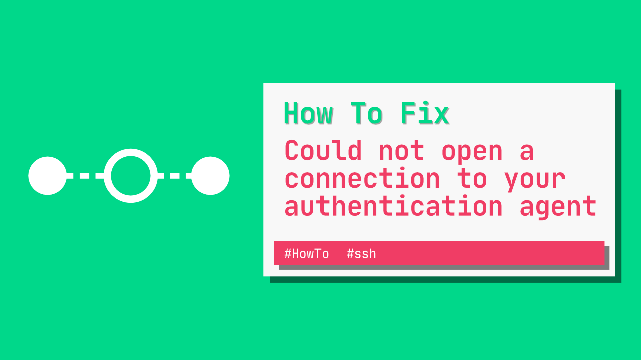 Could not open a connection to your authentication agent
