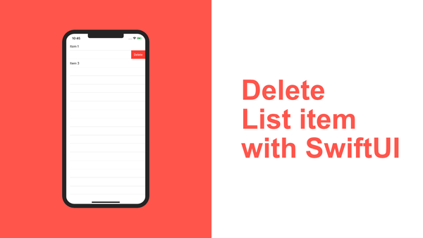 Delete List item with SwiftUI