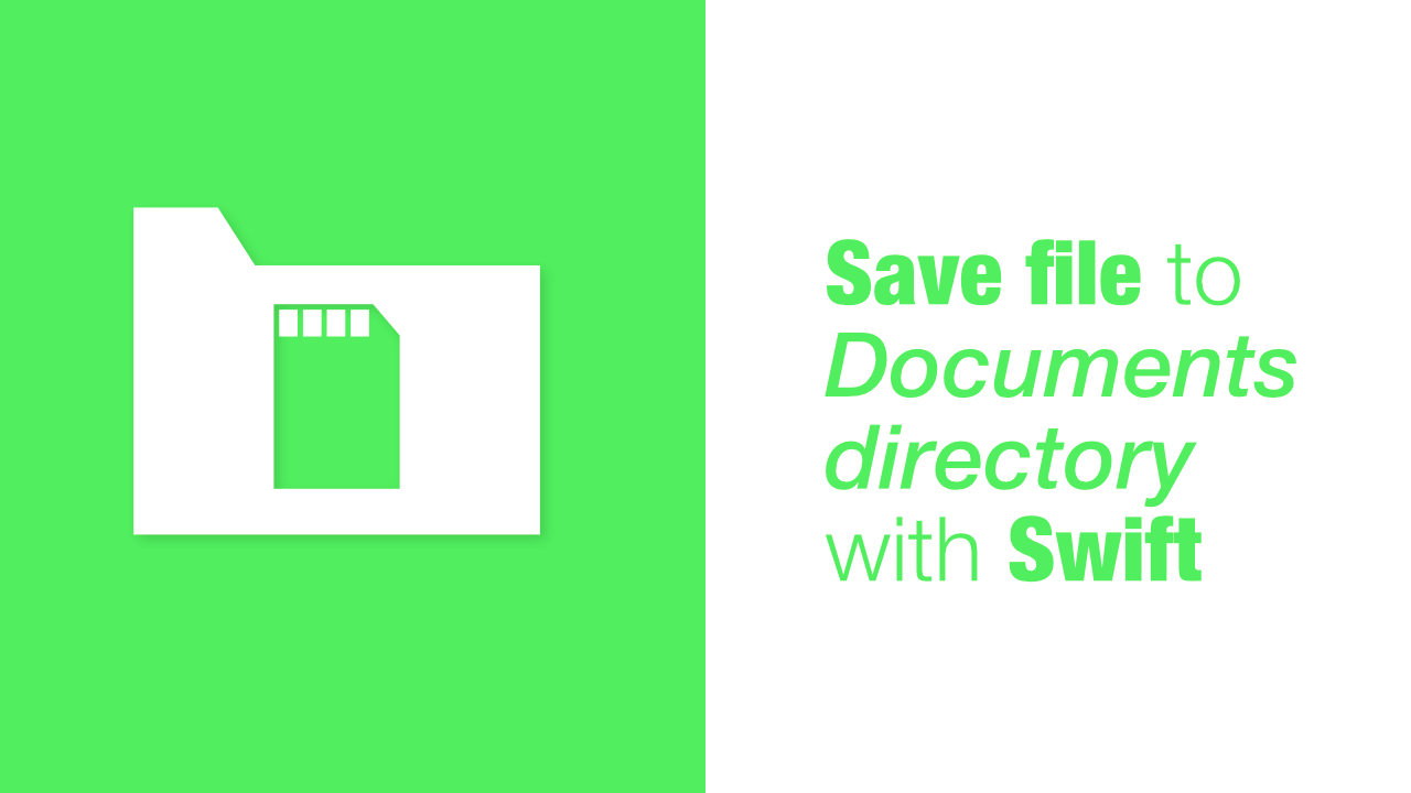 Save file to Documents directory with Swift