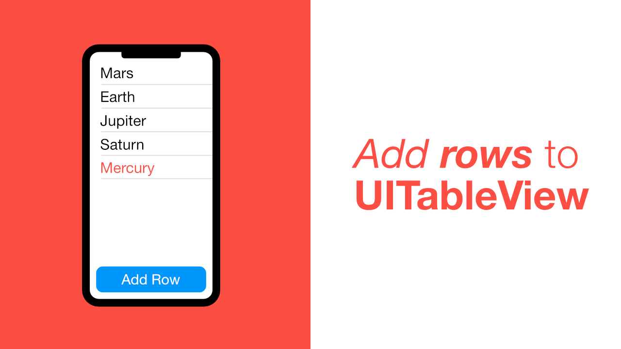 Add rows to UITableView