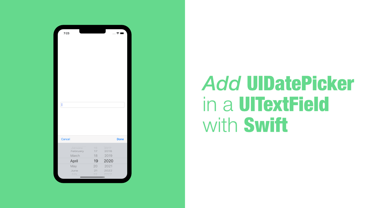 Add UIDatePicker in a UITextField with Swift