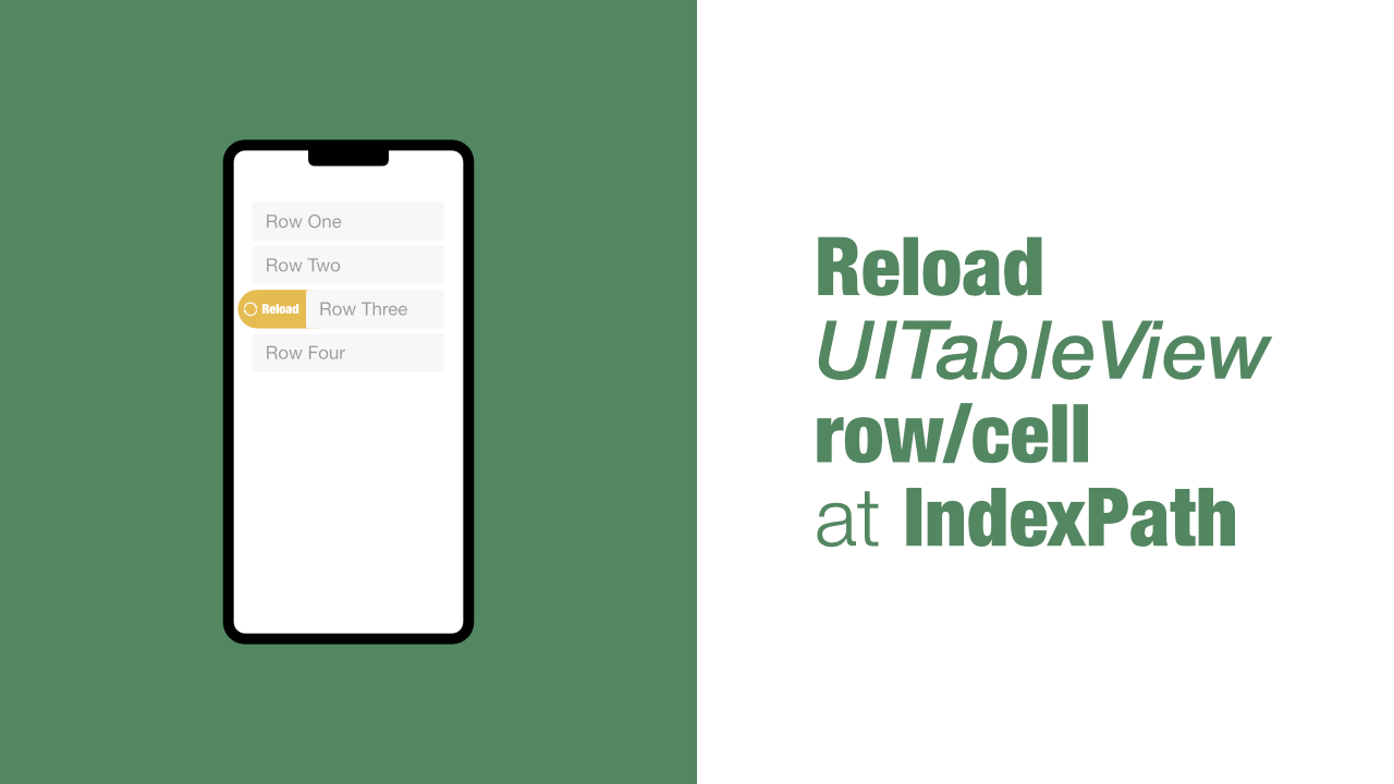 Reload UITableView row/cell at IndexPath
