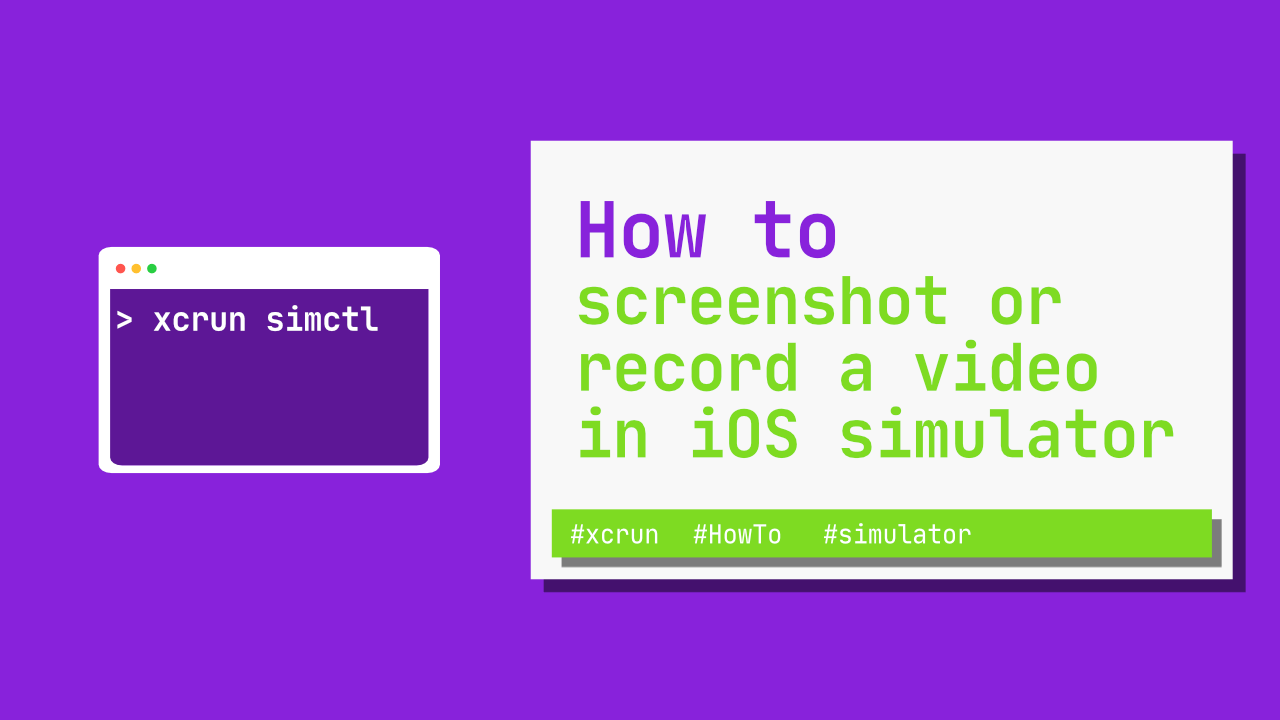 How to screenshot or record a video in the iOS simulator